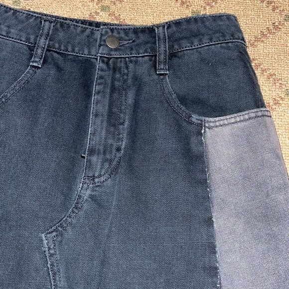 Free People black denim skirt NWOT 4 - Picture 2 of 10
